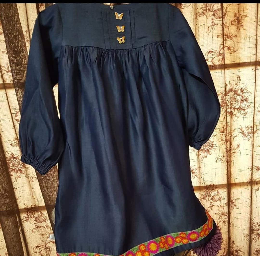 4-5yrs 2000 ,10-11 yrs 2500 Fabric denim