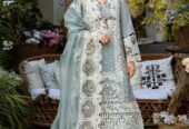HEAVY EMBROIDERED CHICKENKARI COTTON FRONT WITH EMBROIDERED CUTWORK DAMAN PATCH