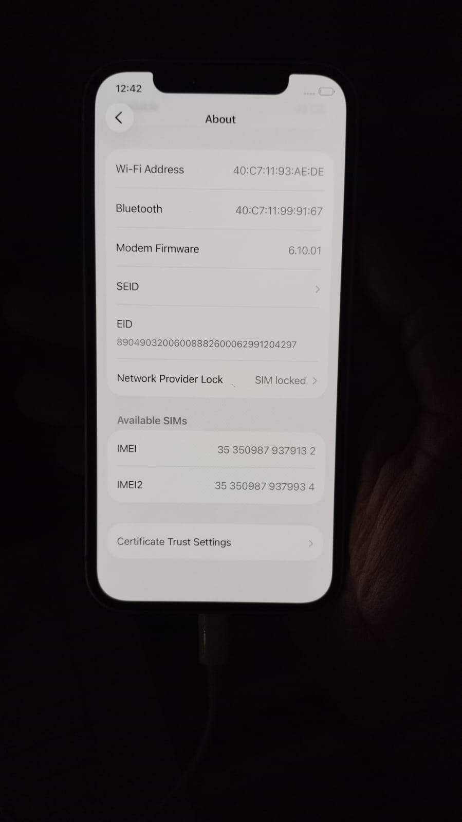 I phone 12 White