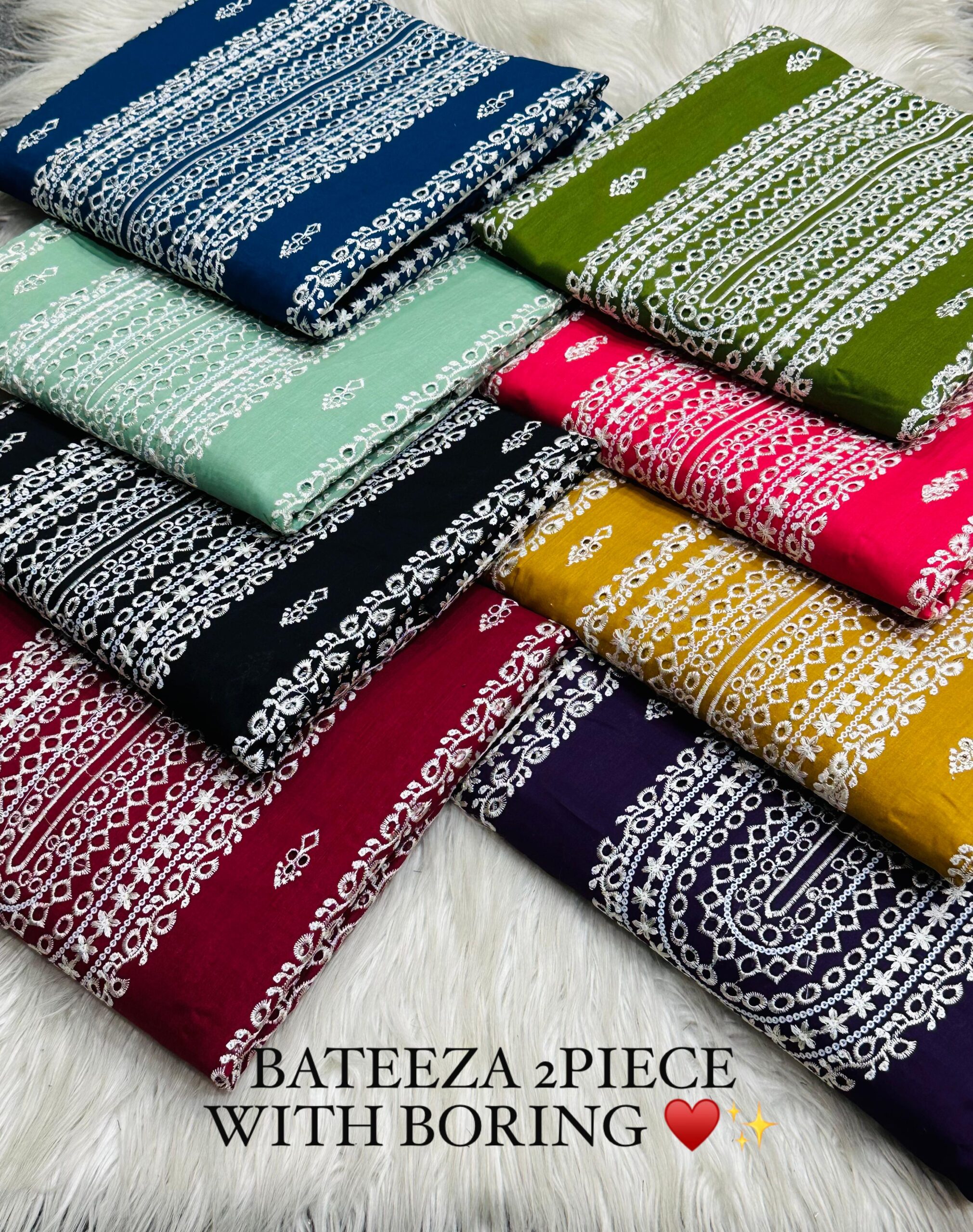 BATEEZA FANCY 2PIECE BORING EMBROIDERY COLLECTION