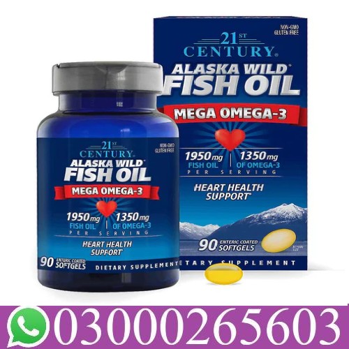 21st Century Alaska Wild Fish Oil Omega-3 Softgels – Heart & Brain Support in Ghotki