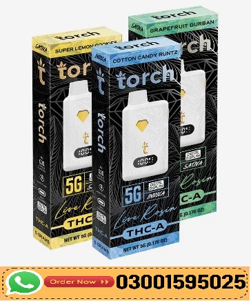 Torch Live Rosin THC-A Blend 5G Disposable In Pakistan-03001595025