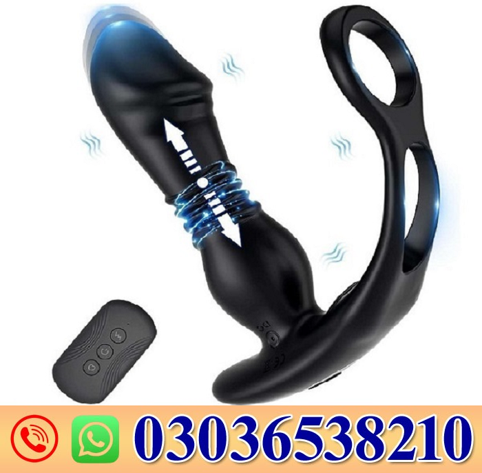 Thrusting Prostate Massager With Dual Rings In Pakistan=03036538210