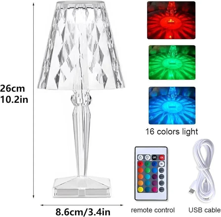 Coloutful electric chargeable table lamp