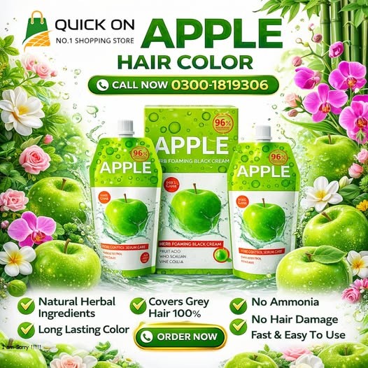 Buy Original 1000ML Apple Hair Color Affordable Price in Karachi – At Quickon.pk