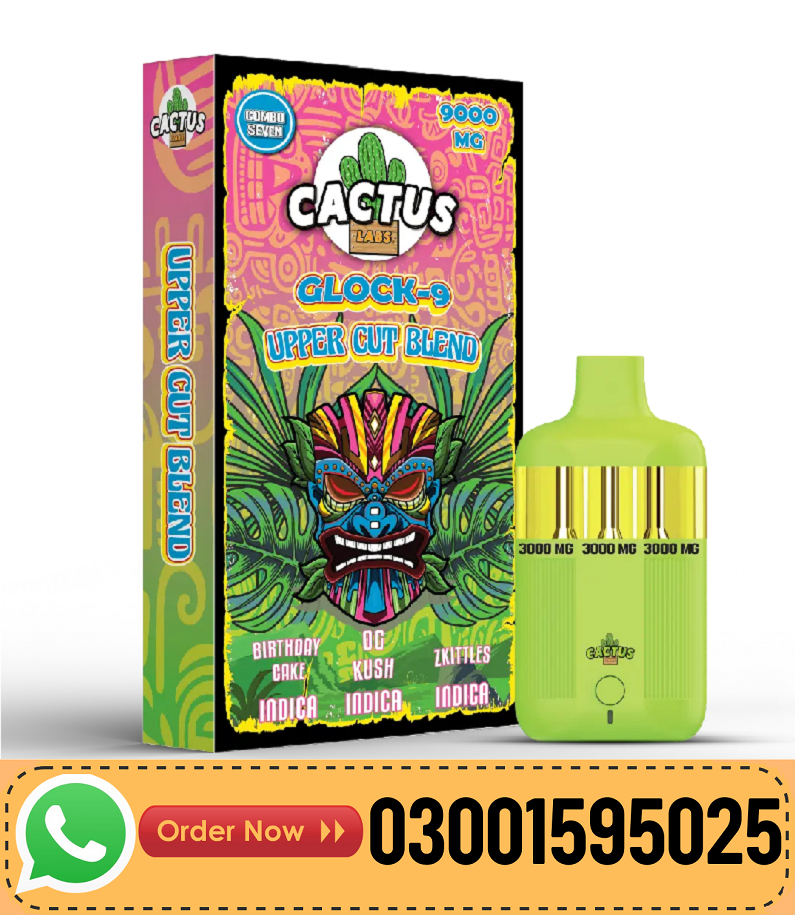 Glock-9 Upper Cut Blend Birthday Cake + OG Kush + Zkittles (Indica + Indica + Indica) Combo Seven 9000MG In Pakistan-