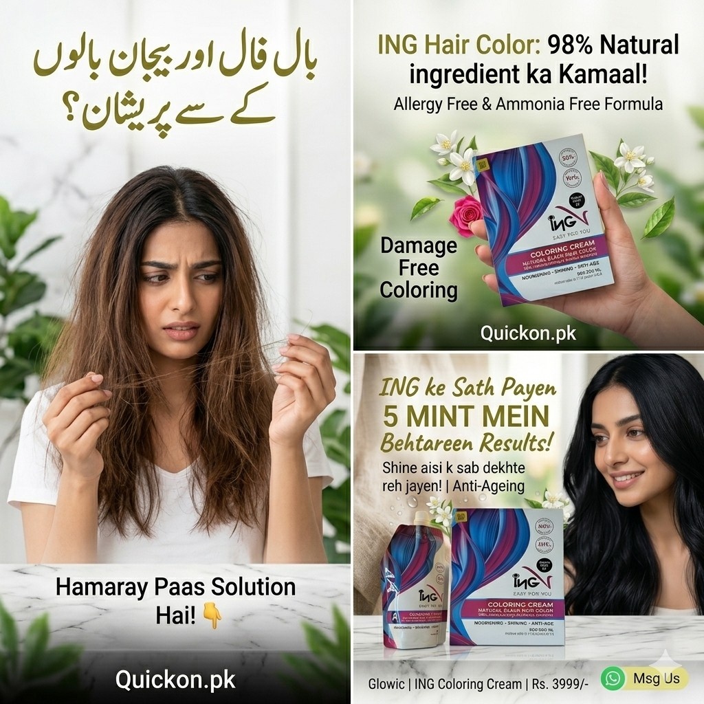 Buy Original ING Hair Color Price in Pakistan – ING Hair Color Online At Best Price in Sargodha – Quickon.pk
