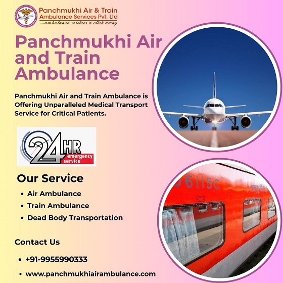 Book Panchmukhi Air and Train Ambulance Service in Patiala with Masterly ICU Setup