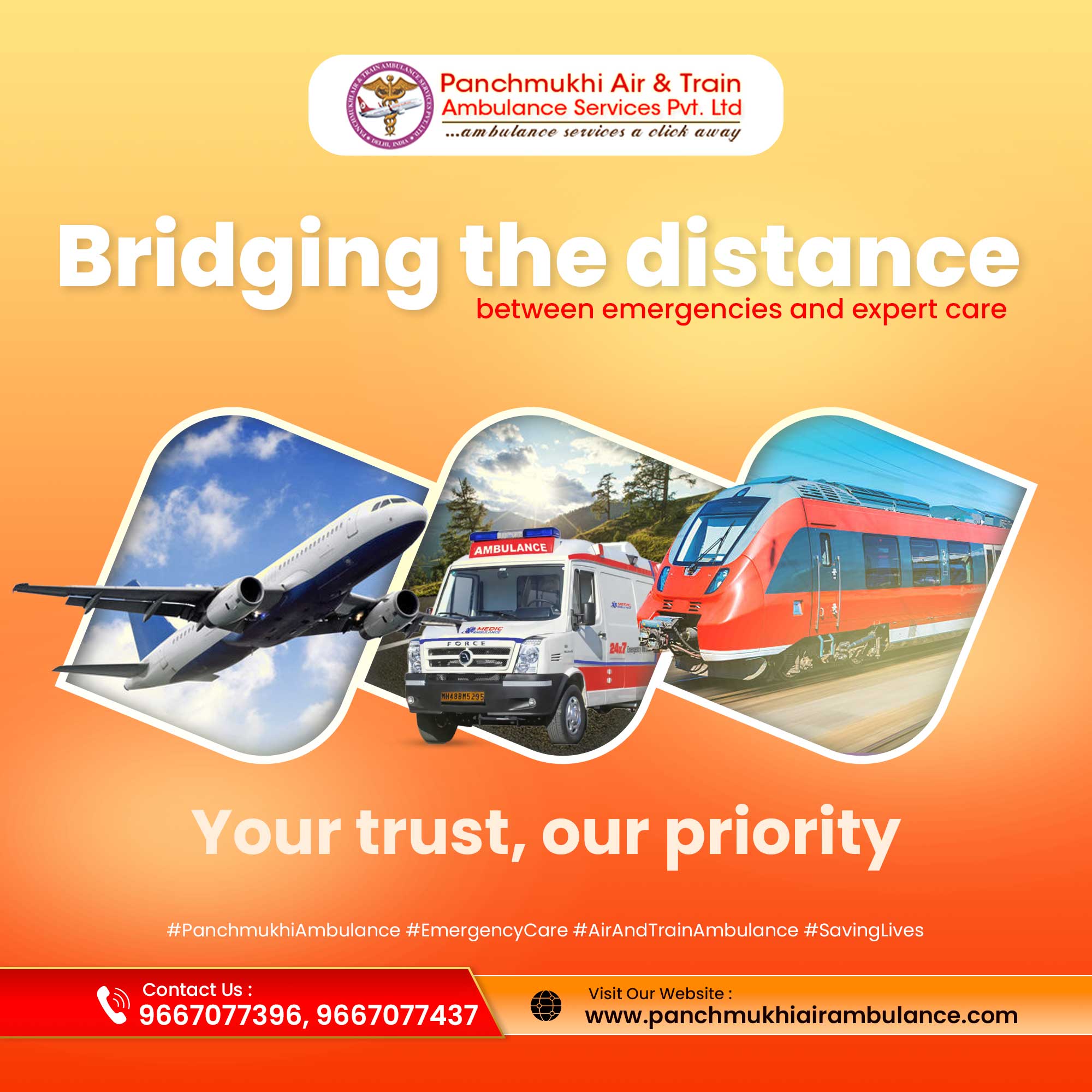 Panchmukhi Air and Train Ambulance Services in Chennai, ensure hassle-free medical transfers