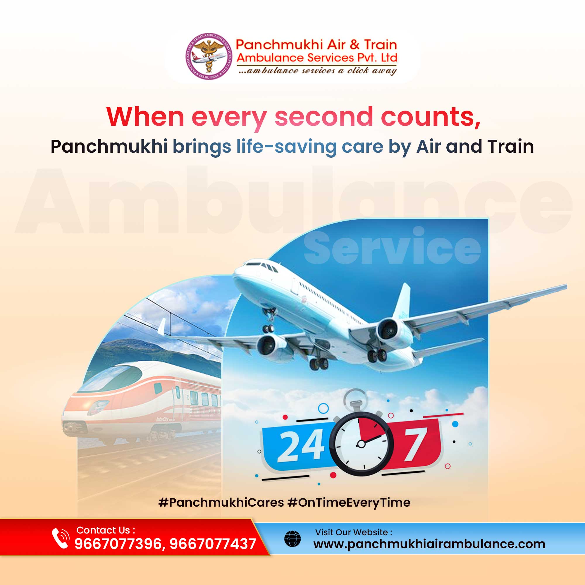 Panchmukhi Air and Train Ambulance Services in Kolkata Provides a Life-Saving Medical Assistance Team