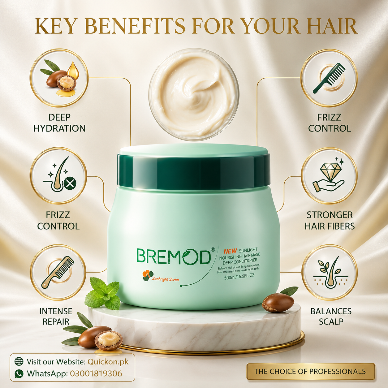 Original Bremod Nourishing Hair Mask Price in Hafizabad – Official Pakistan Store Quickon.pk