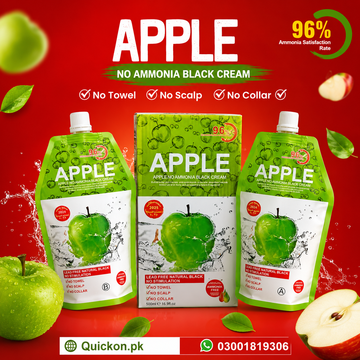 Apple Hair Color Price in Pakistan – Apple Hair Dye On dark Hair & Black Hair – Non-Ammonia Apple Hair Color Kit