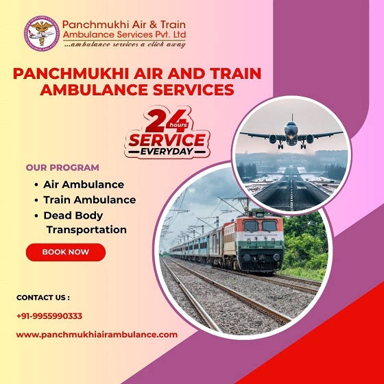 Hire Panchmukhi Air Ambulance Service in Bokaro with Top-class Medical Device