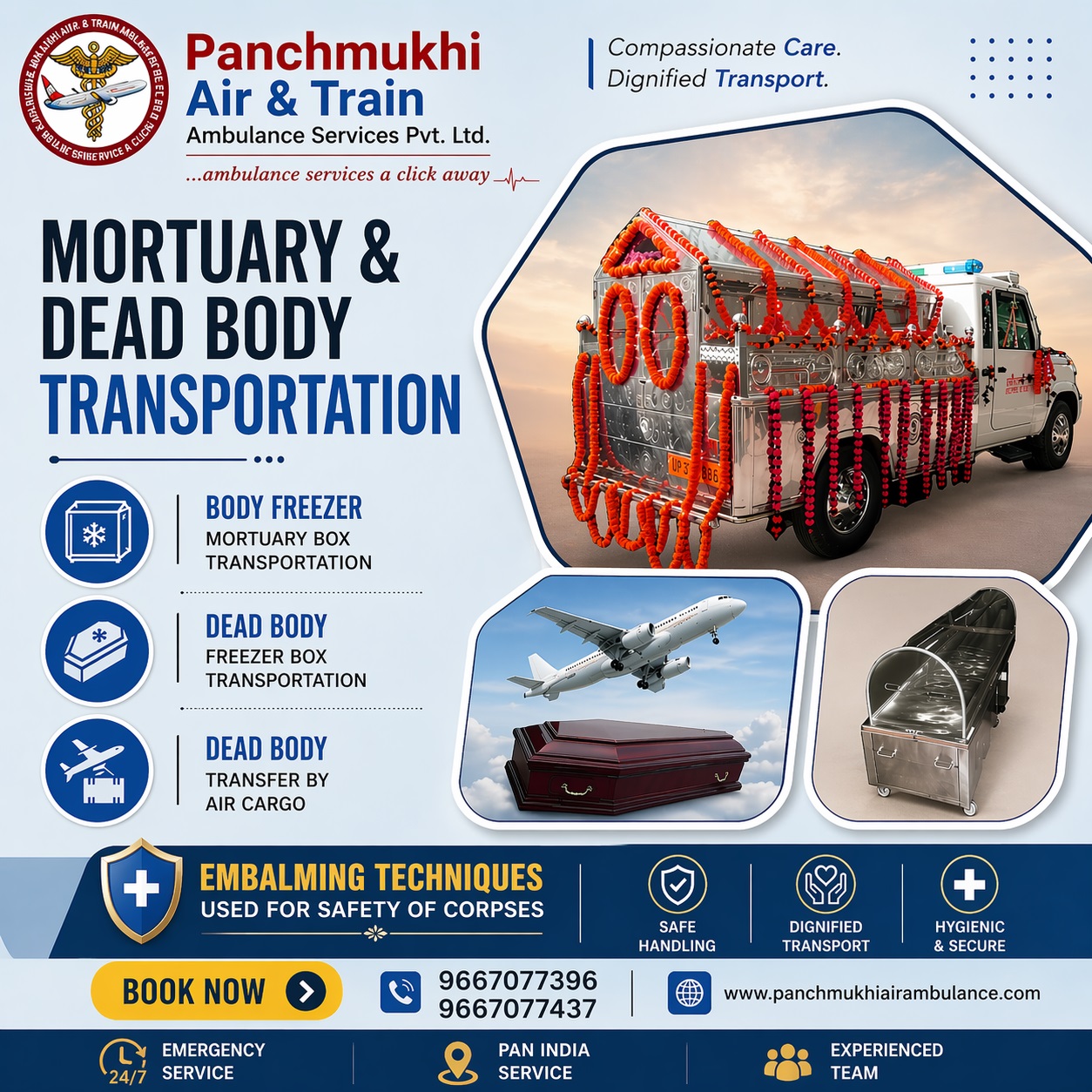 Panchmukhi Dead Body Transfer in Ahmedabad- Offering support of mortuary ambulances