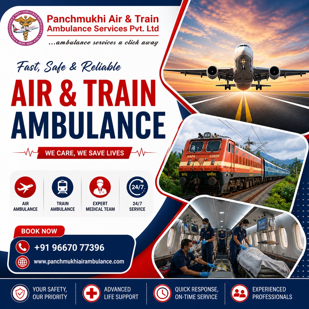 Panchmukhi Hi Tech Air and Train Ambulance Mumbai- Helpful in safer journey