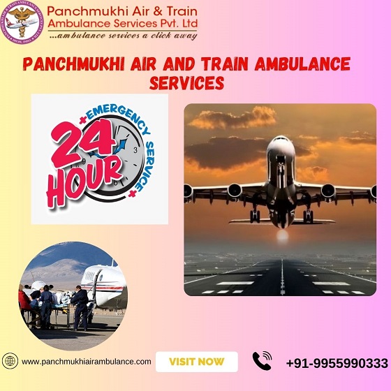 Take Panchmukhi Air Ambulance Service in Ahmedabad with Top-grade Ventilator Setup