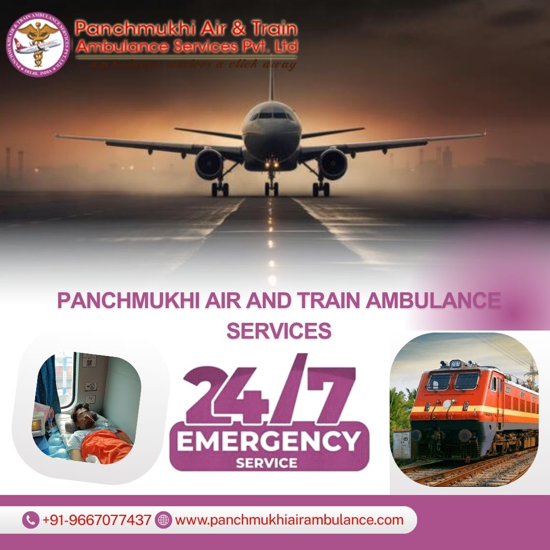 Hire the finest Panchmukhi Air and Train Ambulance Services in Chennai to transport a patient from one location to another without any hassle