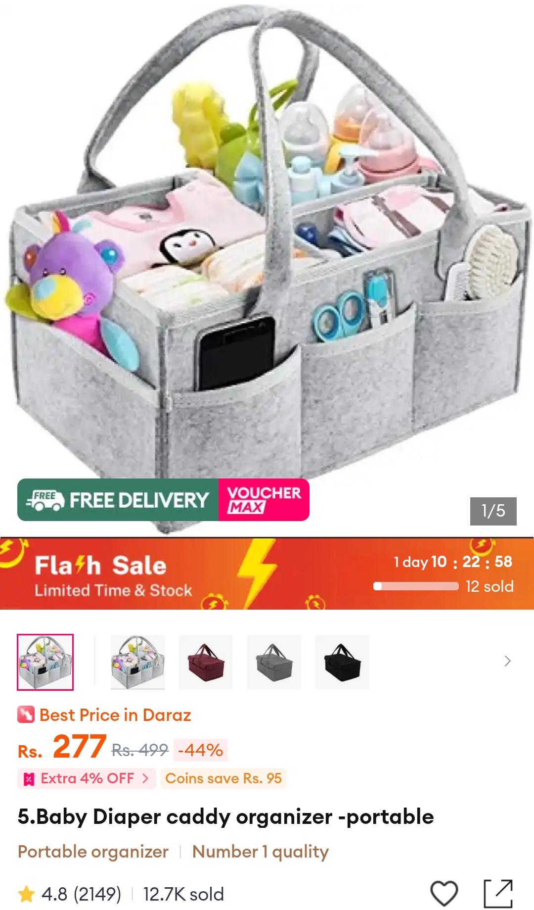 5.Baby Diaper caddy organizer -portable