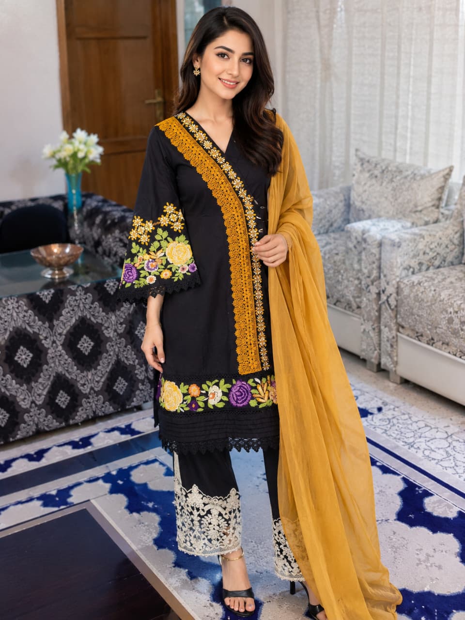 3pcs Hand embriod suit for sale