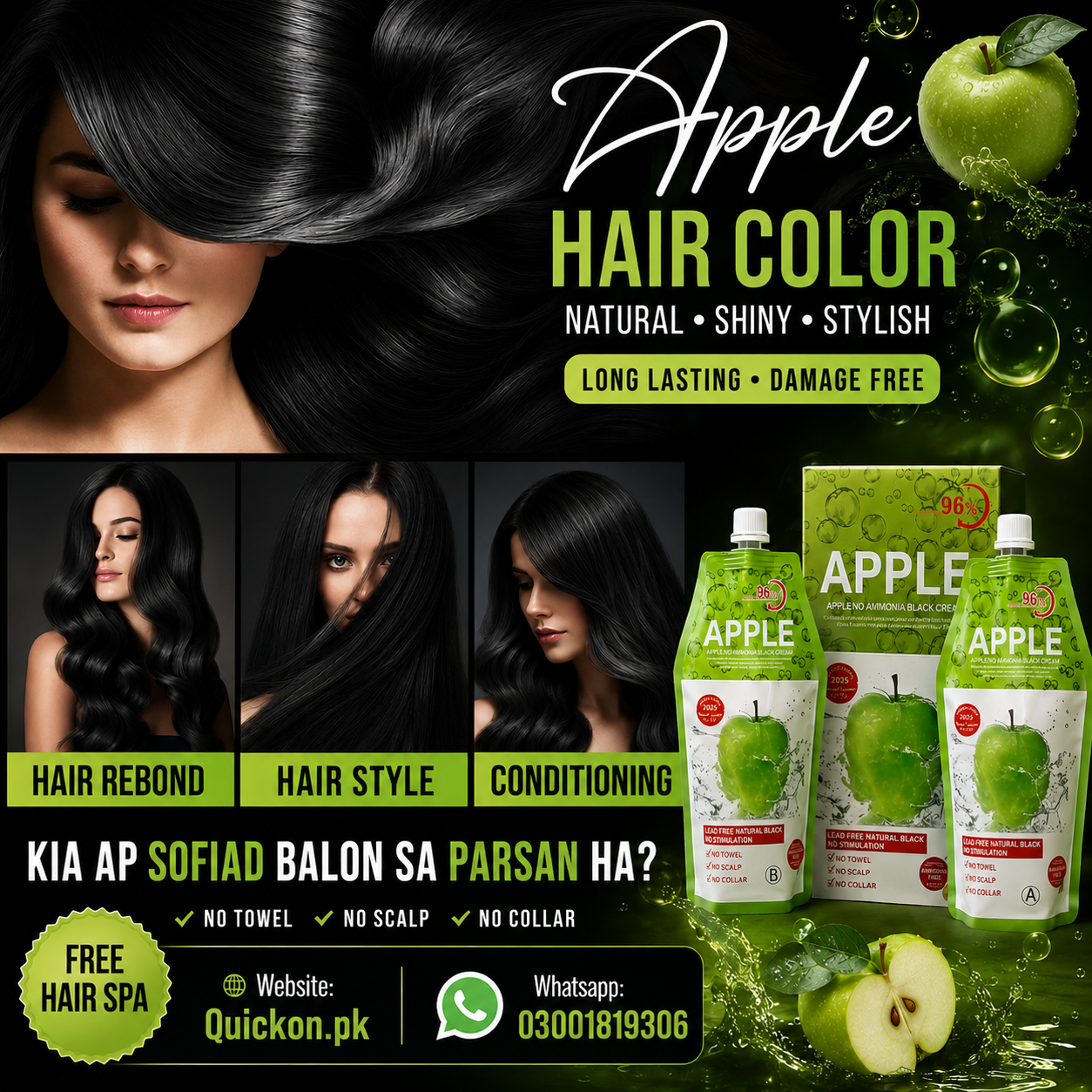 Buy Genuine Apple Hair Color Price in Hyderabad – At Quickon.pk
