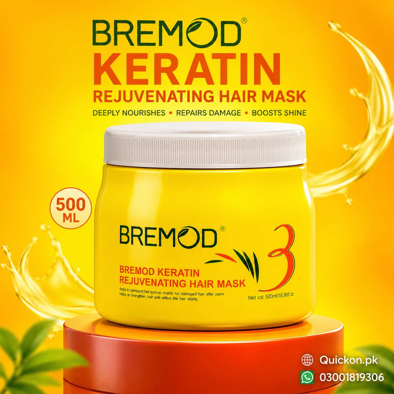 Bremod keratin rejuvenating hair mask price in Sialkot – 03001819306