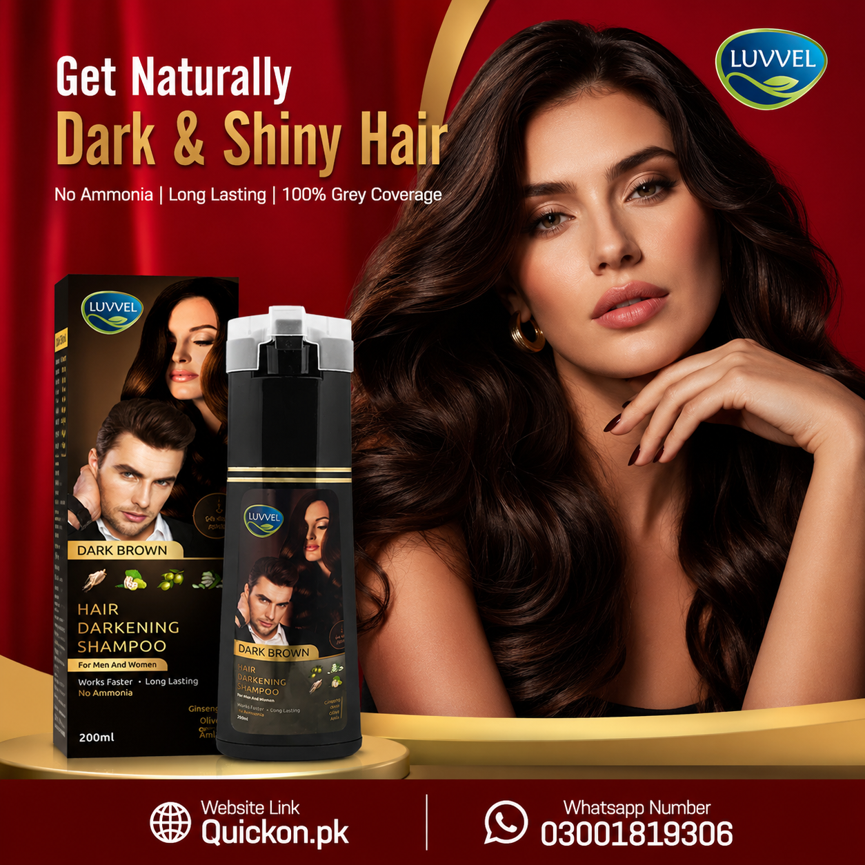 Luvvel hair darkening shampoo price in Karachi – Luvvel shampoo for gray hair