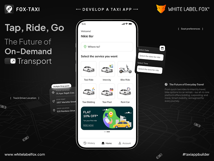 FOX-TAXI – Start Your Taxi Startup with an Advanced Uber Clone Solution