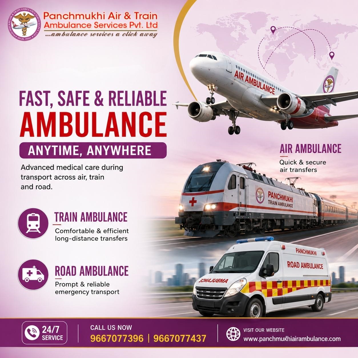 Hire Panchmukhi Air Ambulance Service in Shillong with Advanced Healthcare Facilities
