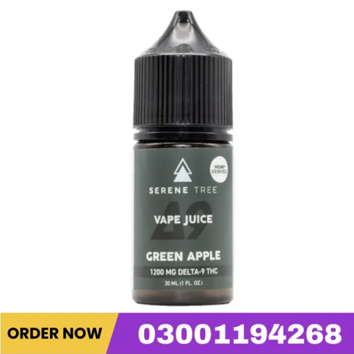 Serene Tree Delta-9 THC Green Apple Vape Juice 1200mg – 03001194268