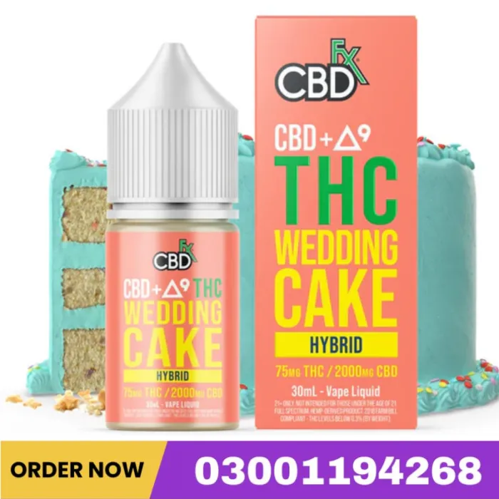 CBD + Delta-9 Thc Vape Juice : Wedding Cake – Hybrid Price In Pakistan – 03001194268