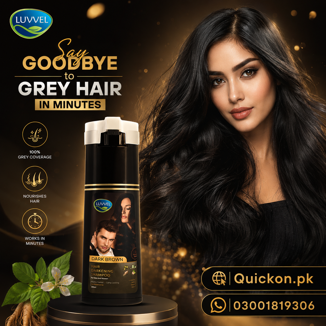 Luvvel Hair Darkening Shampoo Price in Tando Allahyar – 03001819306