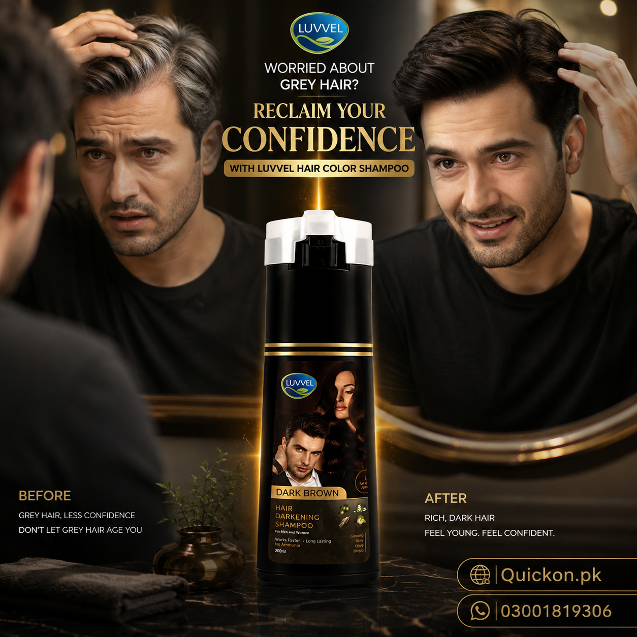 Luvvel Hair Darkening Shampoo Price in Jalalpur Jattan – 03001819306