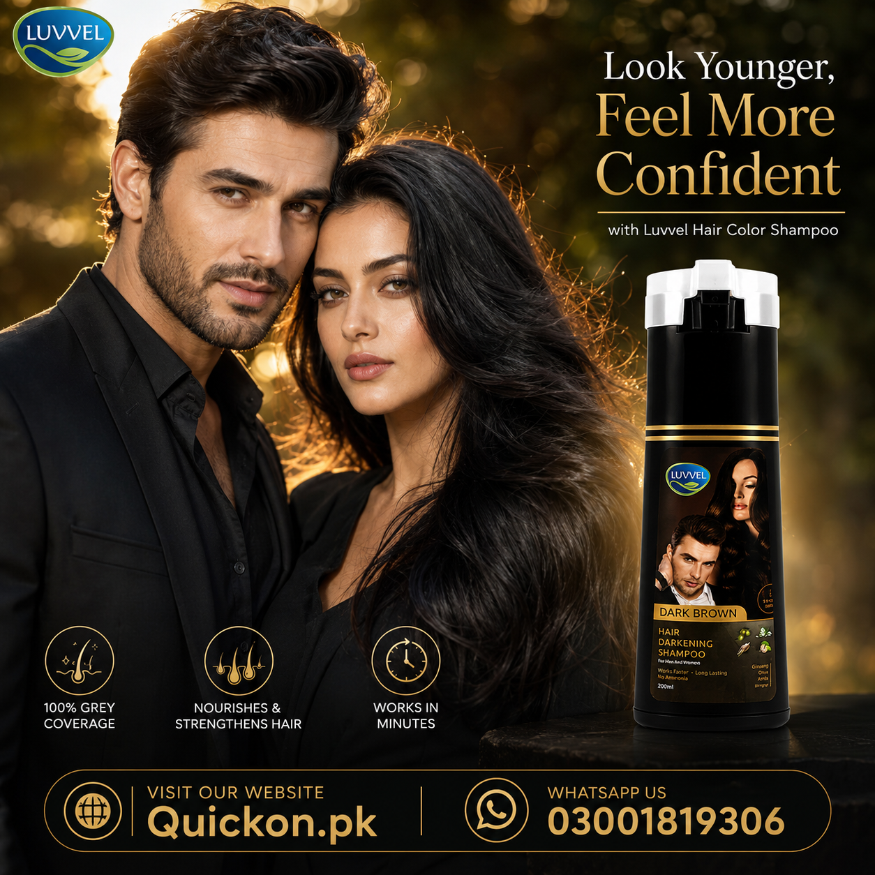 Luvvel Hair Darkening Shampoo Price in Kot Abdul Malik – 03001819306