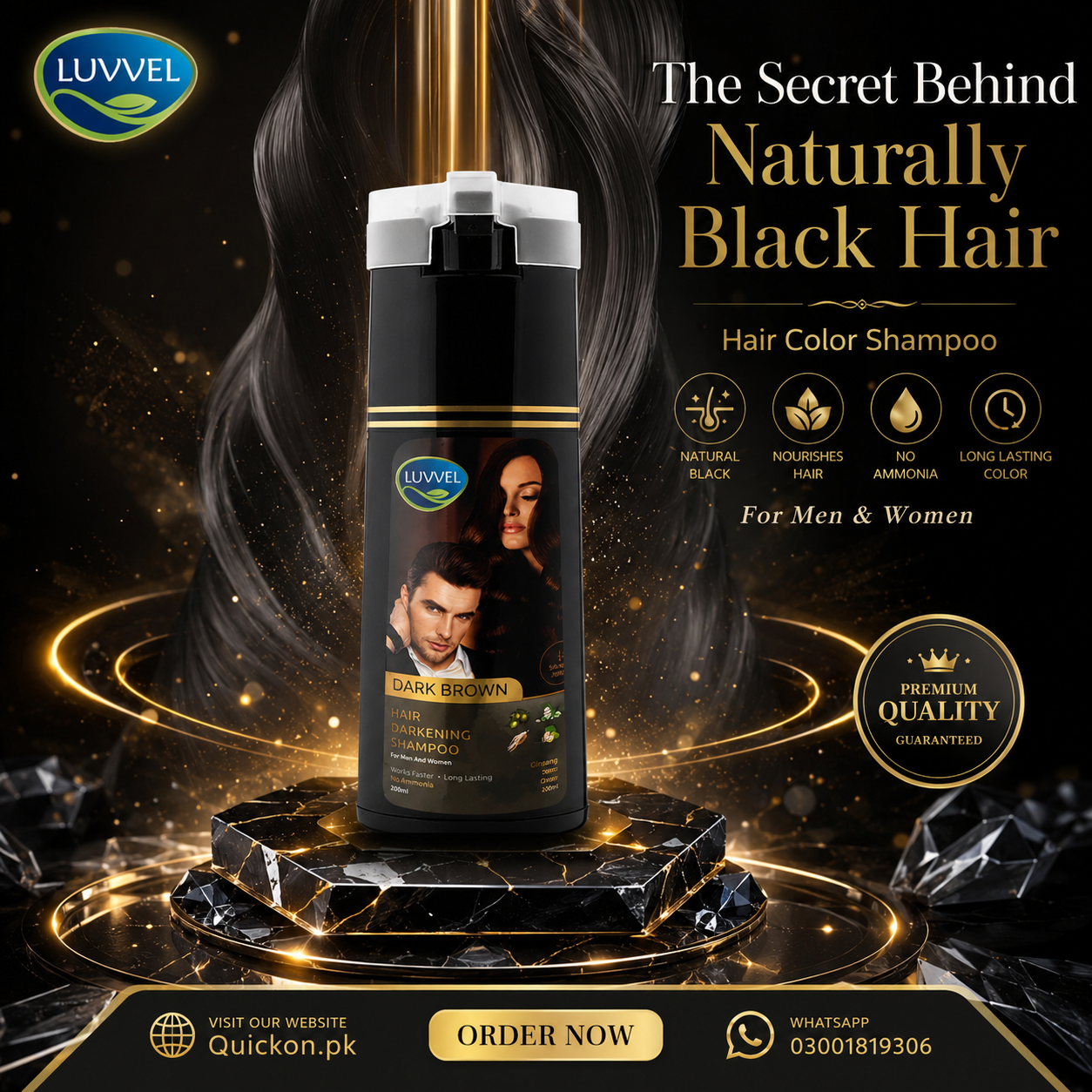 Luvvel Hair Darkening Shampoo Price in Dera Murad Jamali – 03001819306