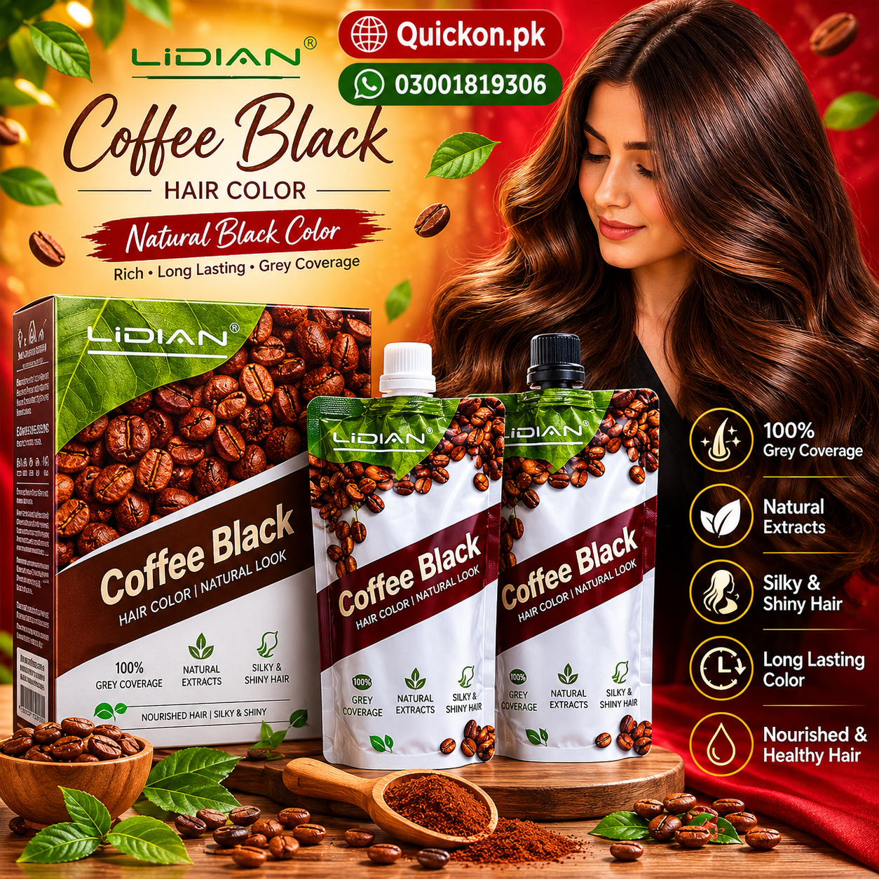 Coffee Hair Color Price in pakistan – Original Coffee Hair Color – Coffee Hair Color For White Hair – 03001819306