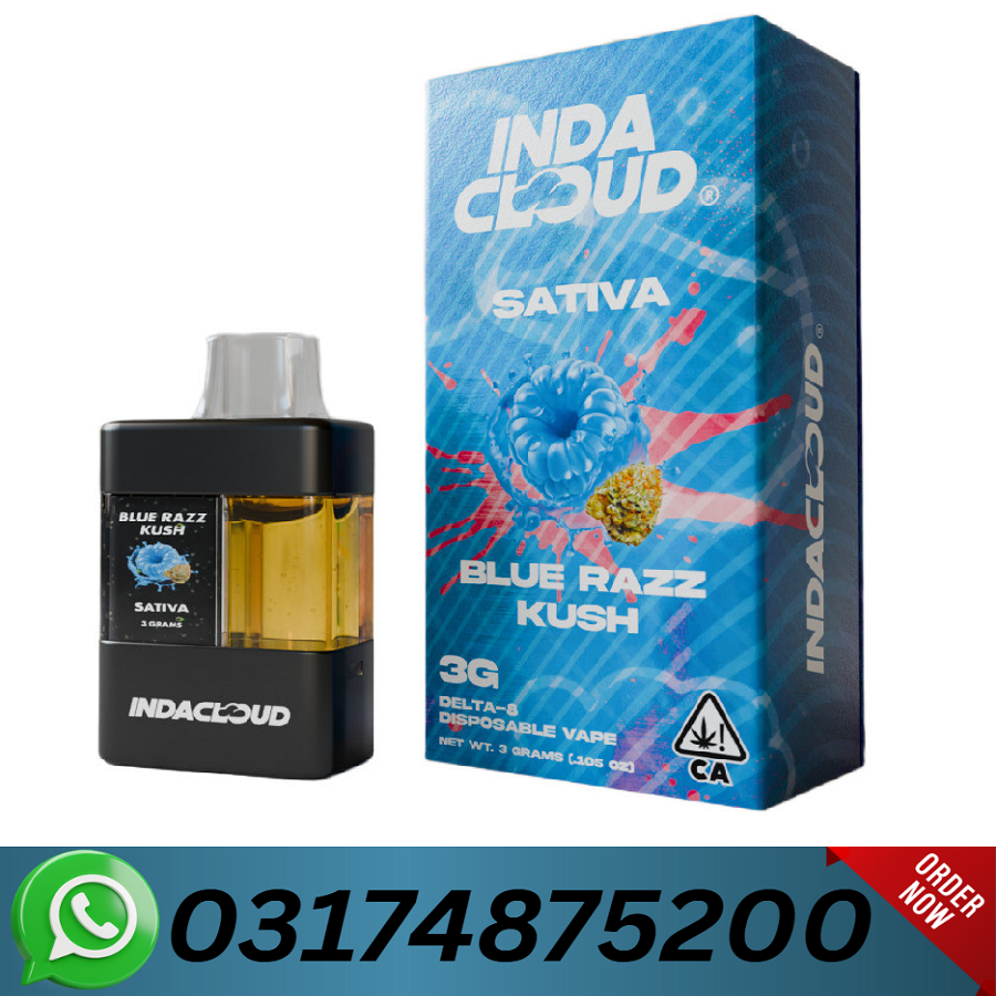 IndaCloud Delta 8 THC 3G Disposable Vape Pen in Jhelum