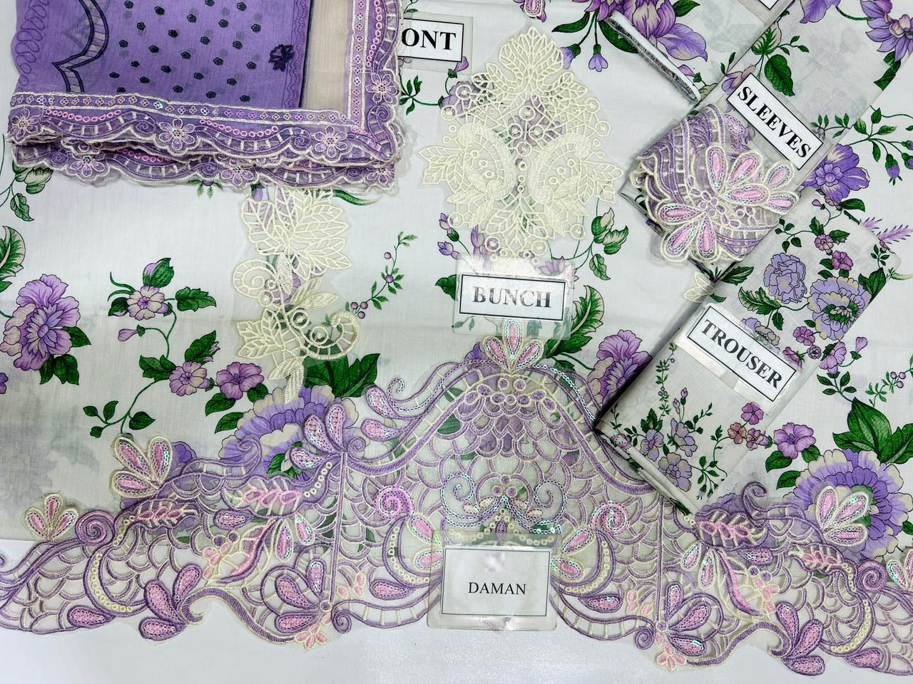 Printed Lawn Front Back & Sleeves
