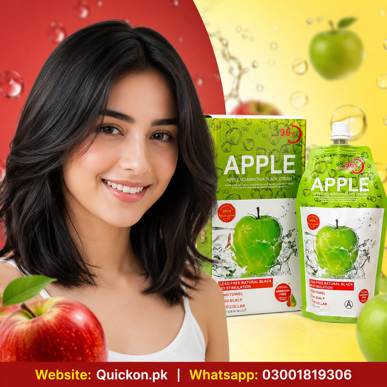 Apple Hair Color Dark Brown – Apple Hair Color Black Cream – Apple Hair Color Price in Bhakkar – 03001819306