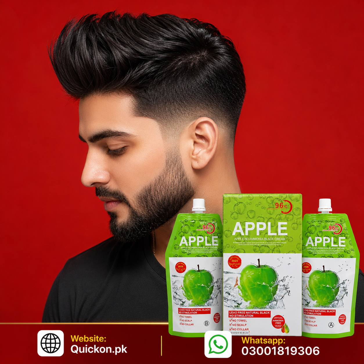Apple Hair Color Dark Brown – Apple Hair Color Black Cream – Apple Hair Color Price in Pakistan – 03001819306