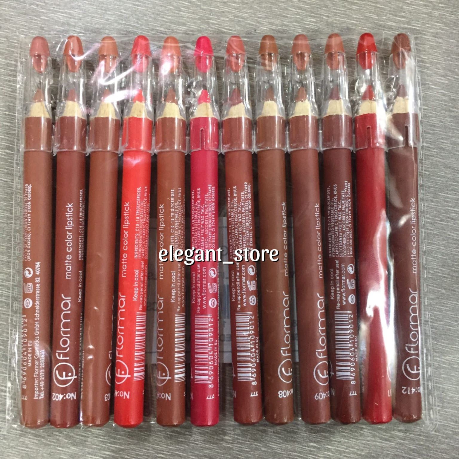 12pcs Flormar Jumbo Lip Liners