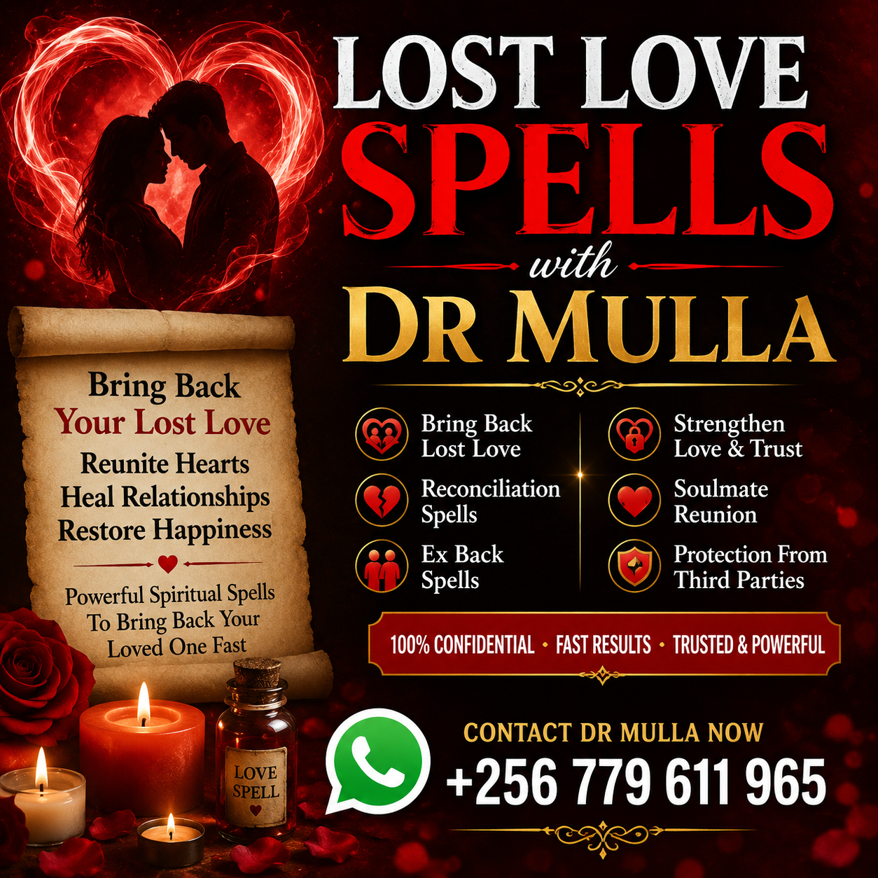 Powerful Lost Love Spells and Relationship Healing Services | WhatsApp Dr. Mulla +256 779 611 965