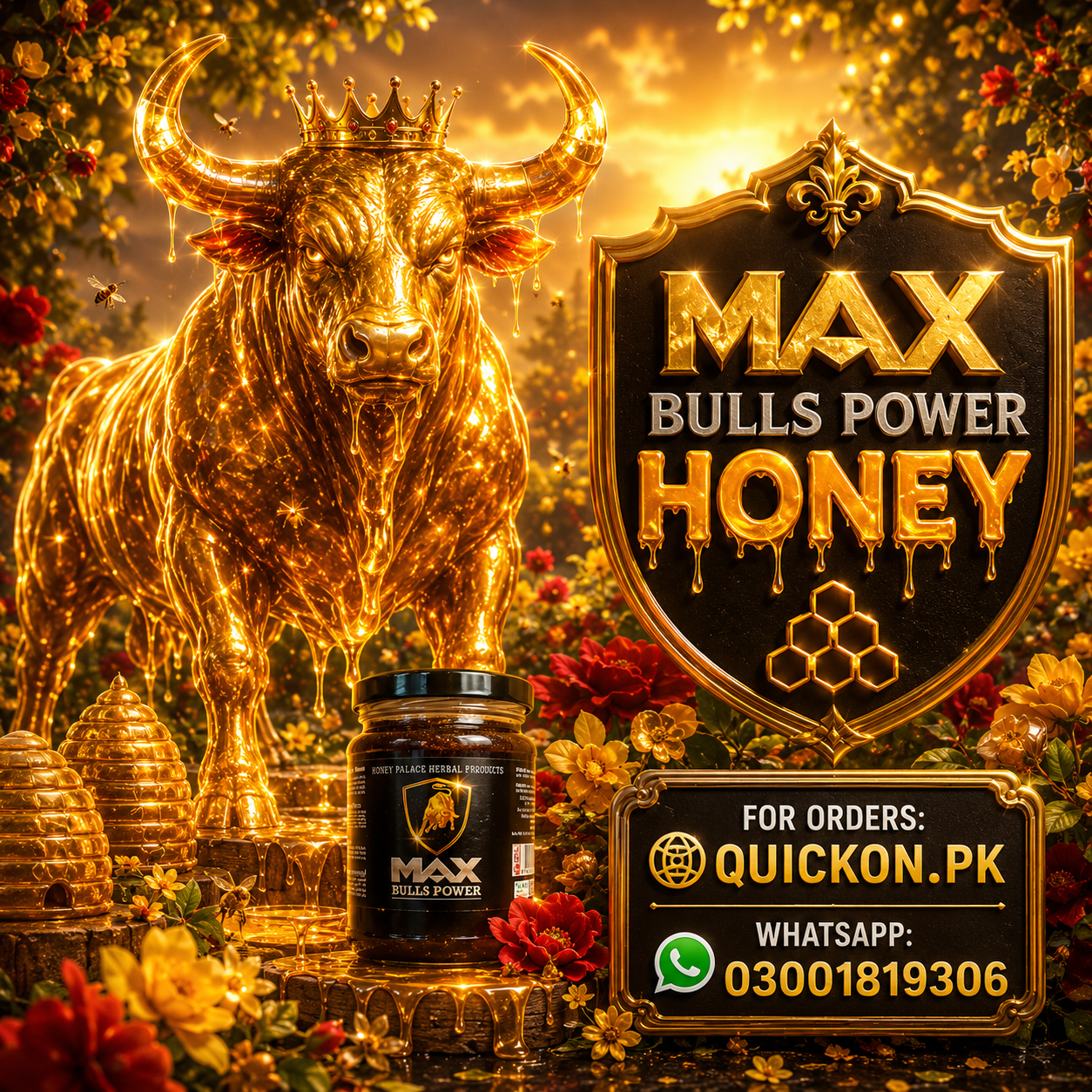Max Bulls Power Honey Price in Muzaffargarh – 03001819306
