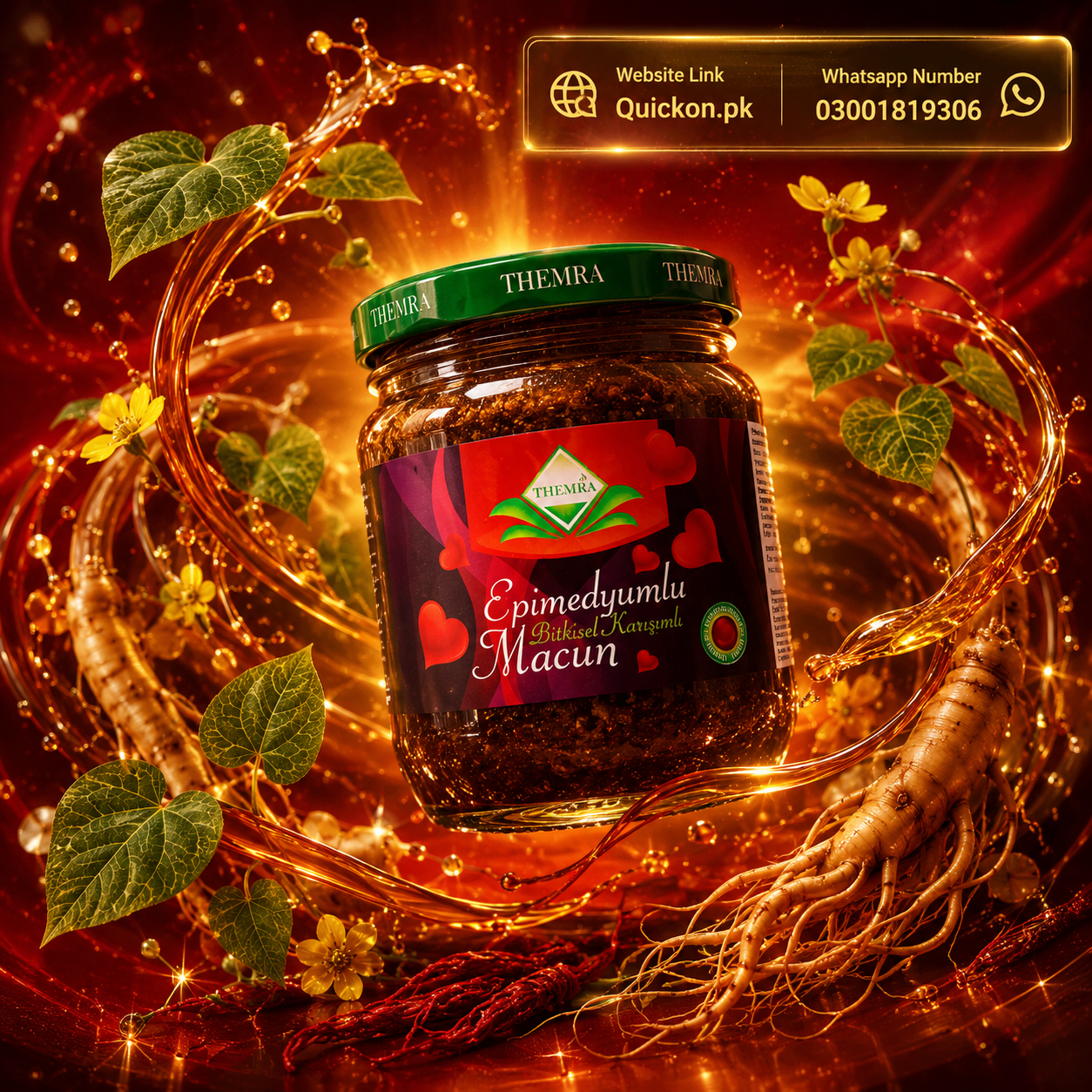 Epimedium Macun Price in Tando Allahyar – Buy Themra Turkish Honey – 03001819306