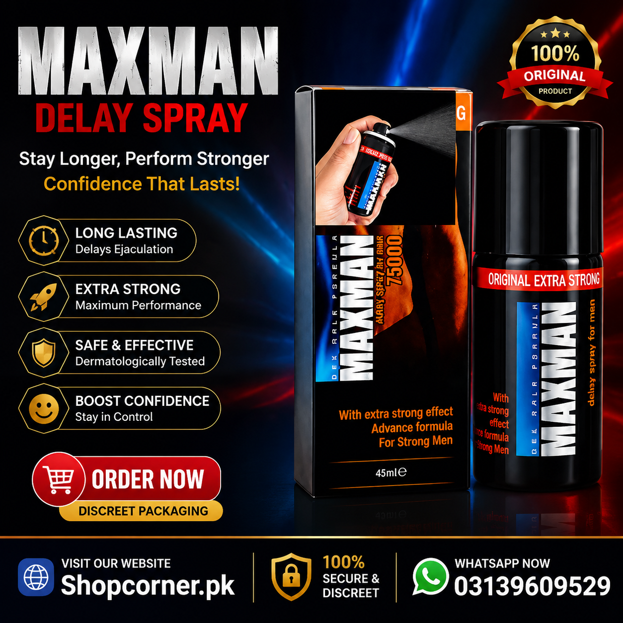 Maxman Delay Spray Price in Dera Ismail Khan | Buy Online – 03139609529