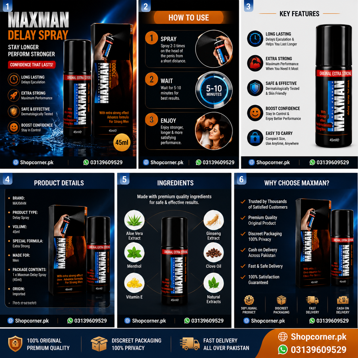 Maxman Delay Spray Price in Jacobabad | Buy Online – 03139609529