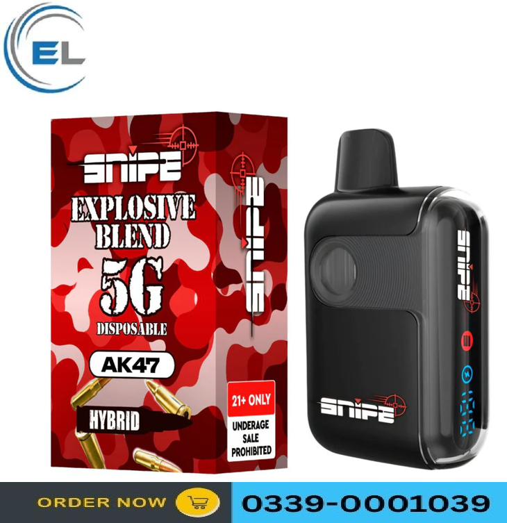 SNIPE THCP EXPLOSIVE BLEND DISPOSABLE 5G – AK47 (HYBRID) In Lahore [03390001039]
