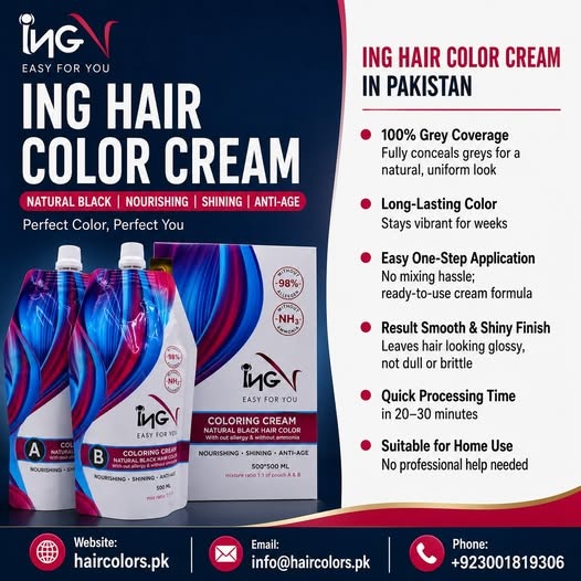 Ing Hair Color Cream – Original Ing Hair Color Best Price in Pakistan 0300 1819306