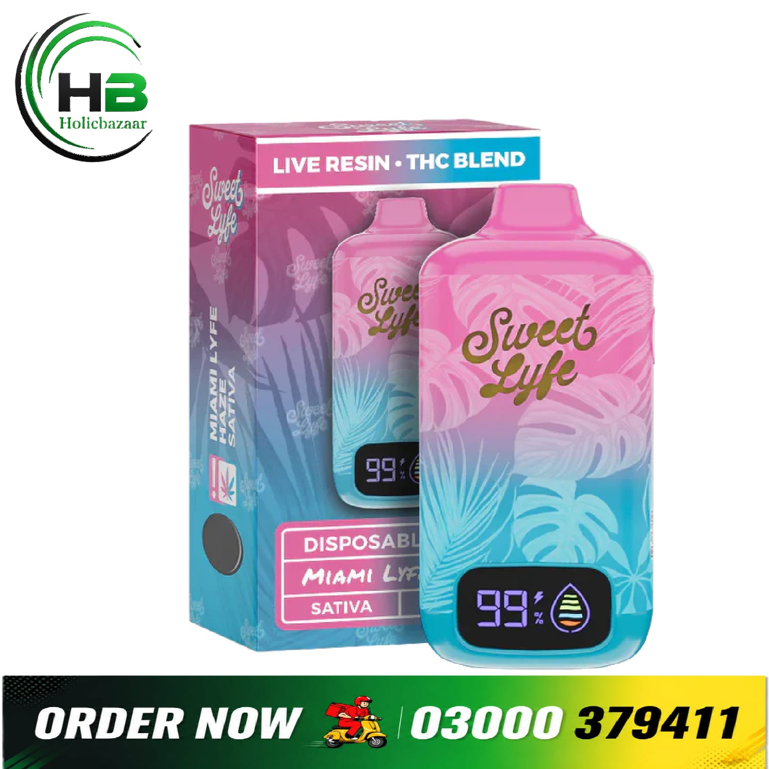 Why Choose This Live Resin THC Blend Miami Lyfe Haze Disposable 7.5ML?Why Choose This Live Resin THC Blend Miami Lyfe Haze Disposable 7.5ML? Blend Miami Lyfe Haze Disposable 7.5ML In Pakistan [03000379411]