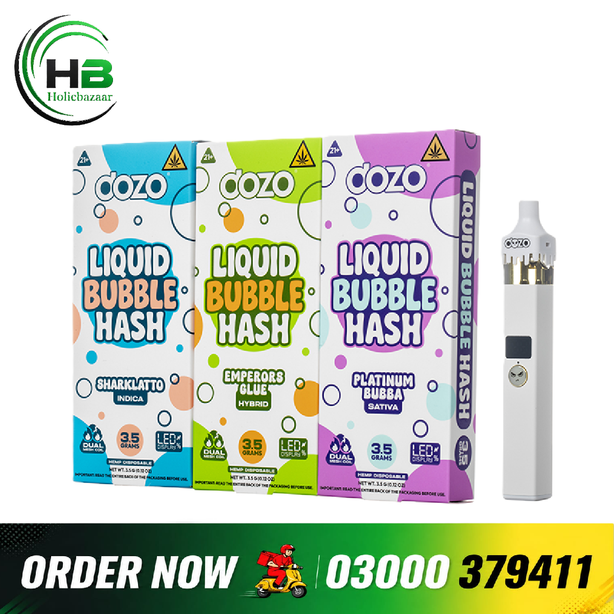 DOZO Liquid Bubble Hash Disposable 3.5g In Pakistan [03000379411]