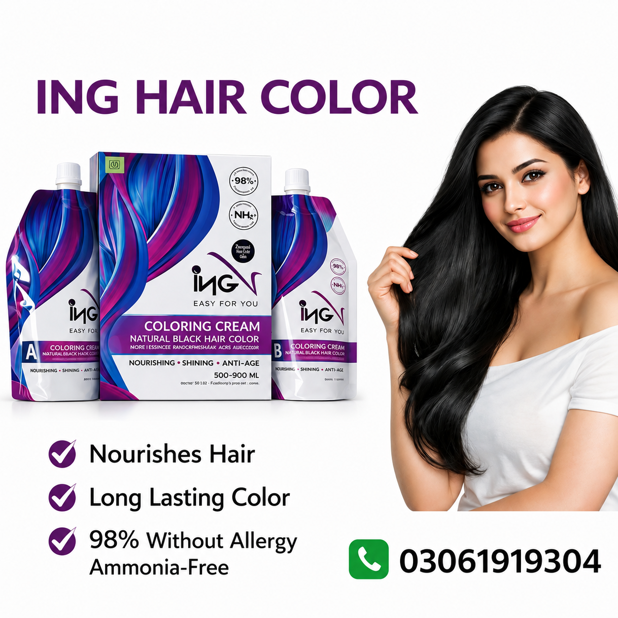 ING Hair Color Cream – Original Hair Color in Pakistan